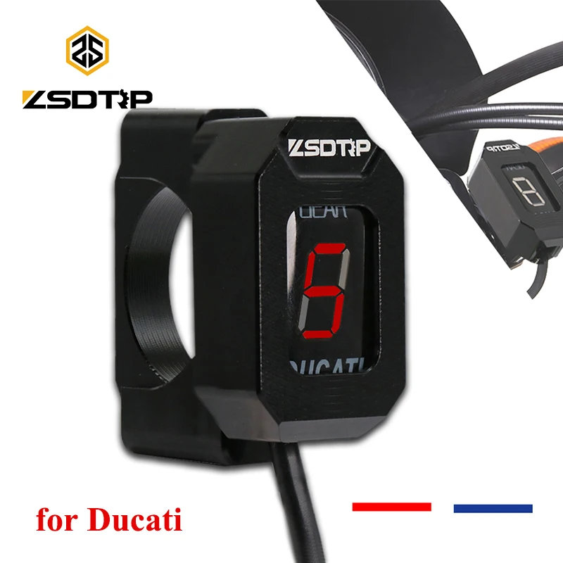 ZSDTRP индикатор передач мотоцикла для Ducati Кафе Racer Monster 696 796 1100 скремблер Ecu штекер крепление скорости дисплей 1-6Level