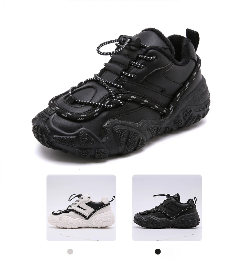 Kid Shoe Baby Boys Winter Sneakers New Kids Fashion Black Warm Fur Sports Shoes Children Non-slip Soft Casual Running Shoes
