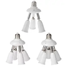 Регулируемый E27 сплиттер 3/4/5 головок лампочный адаптер держатель гнезда с переключателем