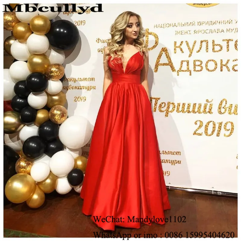 Mbcullyd красное сатиновое платье для выпускного вечера длинное сексуальное импортное вечернее платье с открытой спиной дешевого размера плюс платье Дубай soiree на заказ