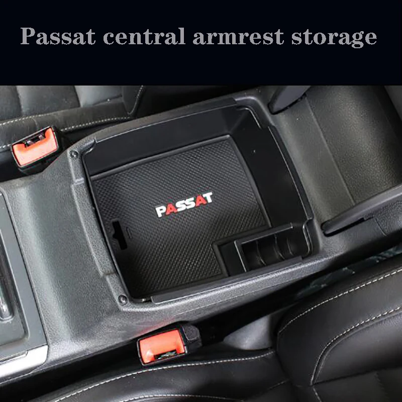 

For Volkswagen new Passat 11 to 19 Accessories Car Central Armrest Storage Box Auto Container Glove Organizer Case