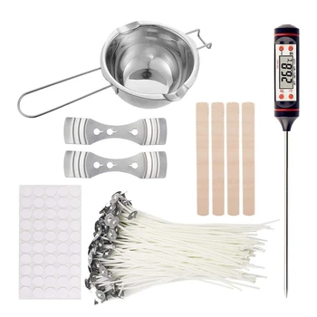 

108 Pcs DIY Candle Making Kit Supplies Includes Double Spouts Boiler Pot