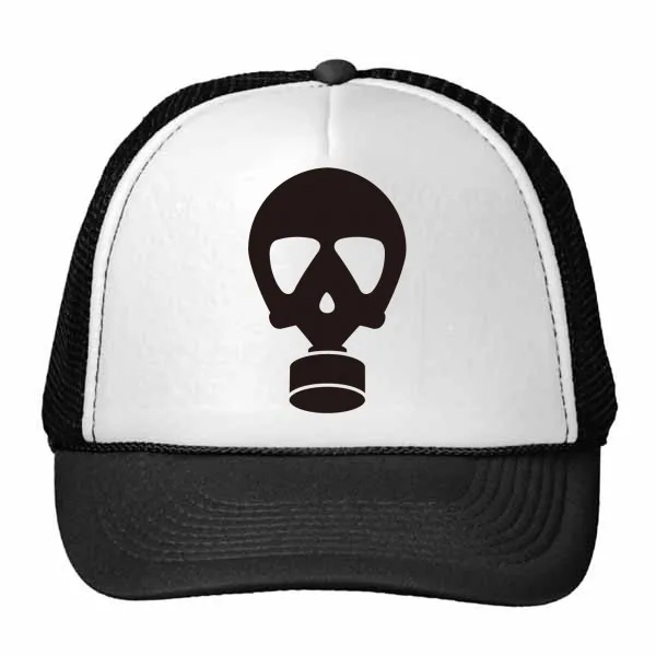 

Black Human Skeleton Pollution Gas Silhouette Pattern Trucker Hat Baseball Cap Nylon Mesh Hat Cool Children Hat Adjustable Cap