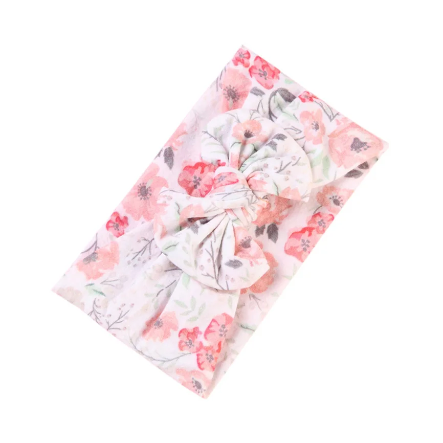 Повязка на голову для девочек милая повязка с принтом и бантом маленьких