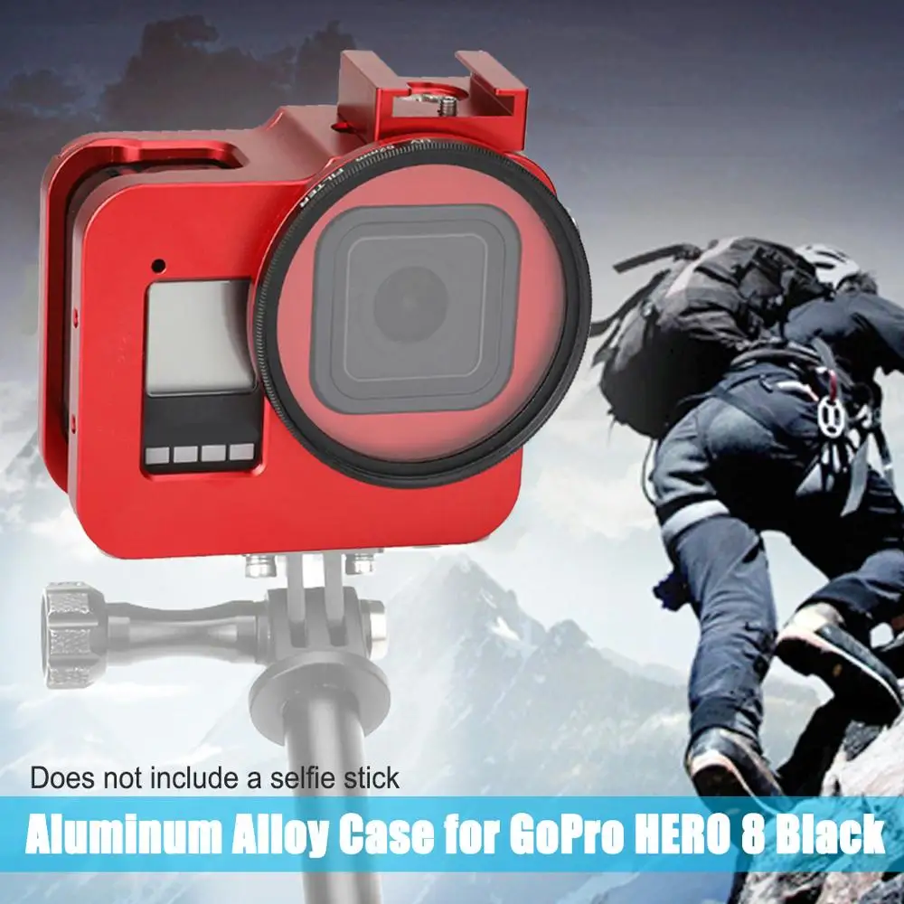 JINSERTA алюминиевый сплав защитный чехол для GoPro Hero 8 черная металлическая рамка клетка+ УФ фильтр объектива для Go Pro 8 аксессуары для камеры