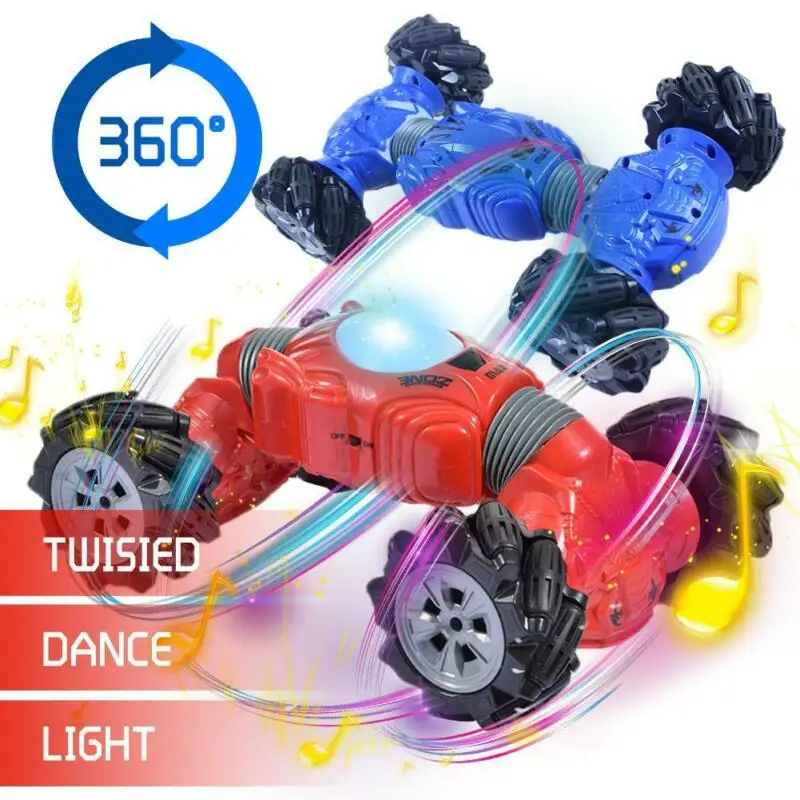 Luxury Chance for  Pudcoco Remote Control Off-Road Gesture Sensing 4WD Double Sided Flip RC Stunt Car Hot