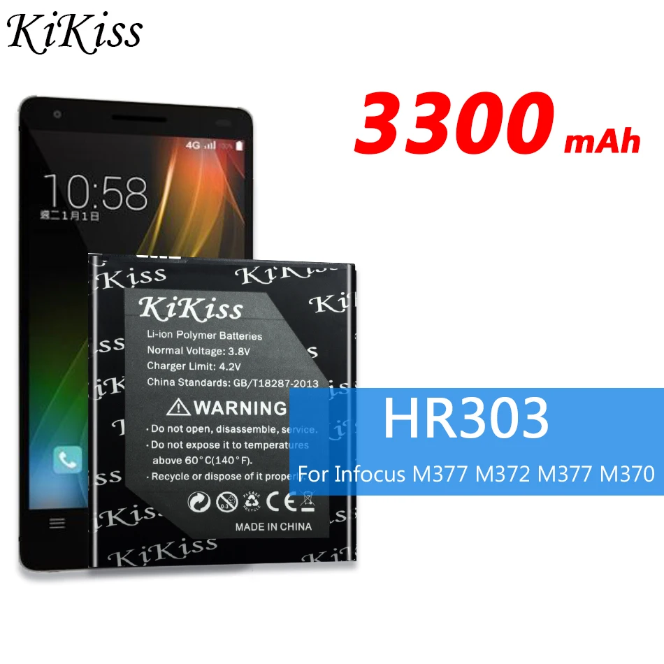 Аккумулятор высокой емкости 3300 мАч HR303 для Infocus M377 M372 M377 M370 телефон Литий-полимерный аккумулятор большой мощности