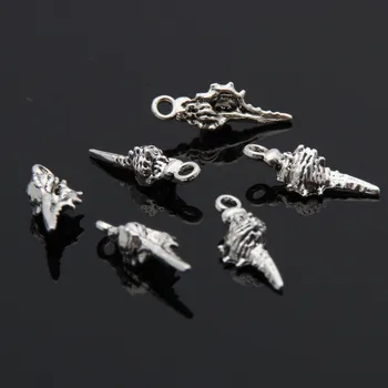 

50pcs Silver Color Small Conch Shell Charms Sea Snail Beach Pendant Jewelry Making DIY Handmade Accessories Wholesale A3462