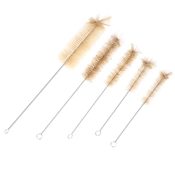 

5pcs/set Test Tube Brush 5/10 25/50/100ml Lab Brush Clean Stainless Tube Housework