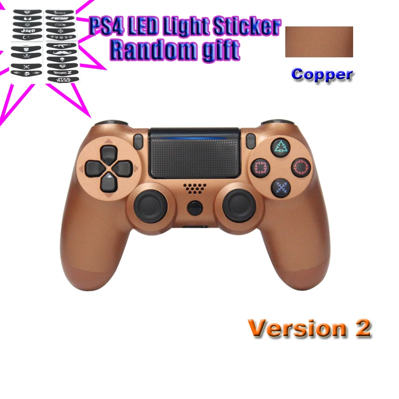 Беспроводной контроллер Bluetooth 4,0 с двойным ударом джойстик геймпады для playstation 4 PS4 Геймпад для PS4/PS4 Pro Silm PS3 PC Игры - Цвет: copper 2019