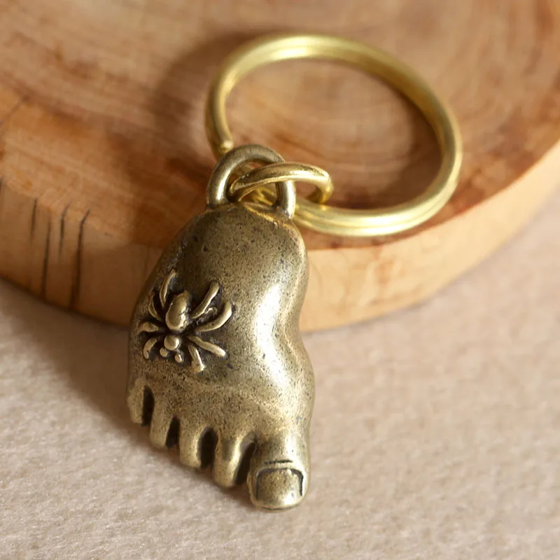 Brass Spider Feet keychain (14)
