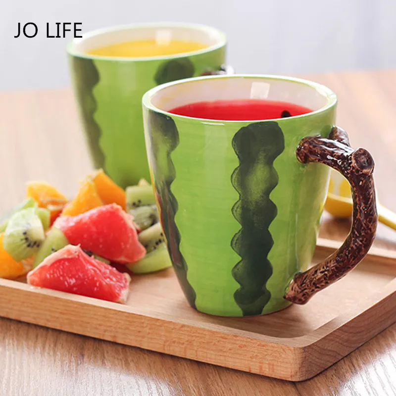 Кофейная кружка в виде фруктов арбуза апельсин лимон чашка мультяшная