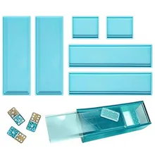 Dominosteine Lagerung Box Harz Mold Diy Handwerk Schmuck Lagerung Fall Halter Form Silikon Mould Container Casting Formenbau Werkzeuge
