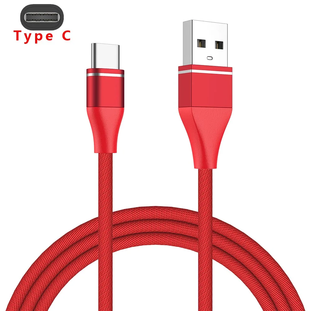 MUSTTRUE usb type C кабель USBC провод для быстрого заряда для samsung HUAWEI xiaomi кабель для передачи данных зарядное устройство USB Micro кабель 3.0A зарядка - Цвет: Red type c cable