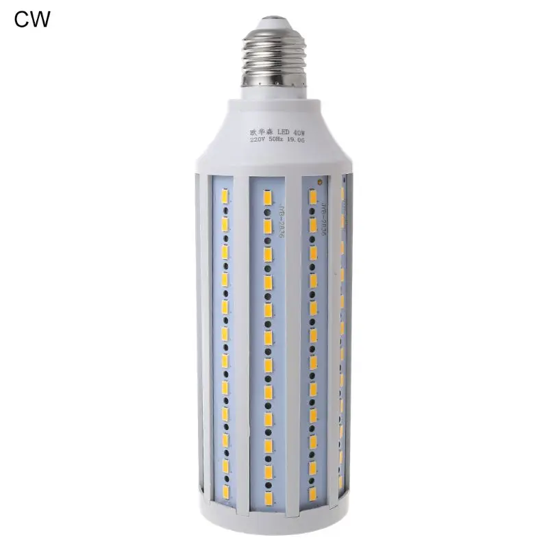 E27 светодиодный энергосберегающий светильник 40W AC 220V Теплый/холодный белый светильник кукурузная лампа 5730 SMD для украшения дома