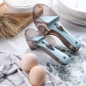 

2020 New Hot Adjustable Measuring Spoons And Cups With Magnetic Snaps Scale For Cooking Measuring Scoop Precise Scale