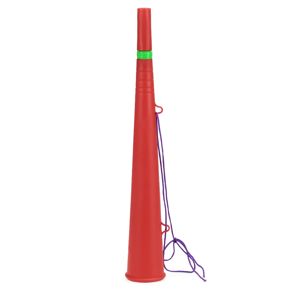 Пластиковые Vuvuzela Рога футбольный вентилятор труба вентиляторы рупор-громкоговоритель для болельщиков для футбола спортивные мероприятия вечерние - Цвет: Красный