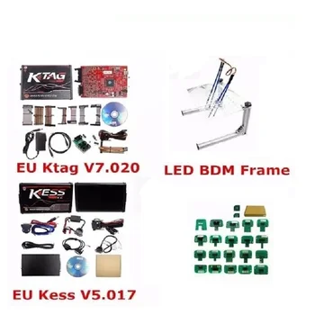 

Red EU KTAG V7.020 V2.25 KESS V5.017 V2.53 Online Version LED BDM Frame BDM Probe 22pcs