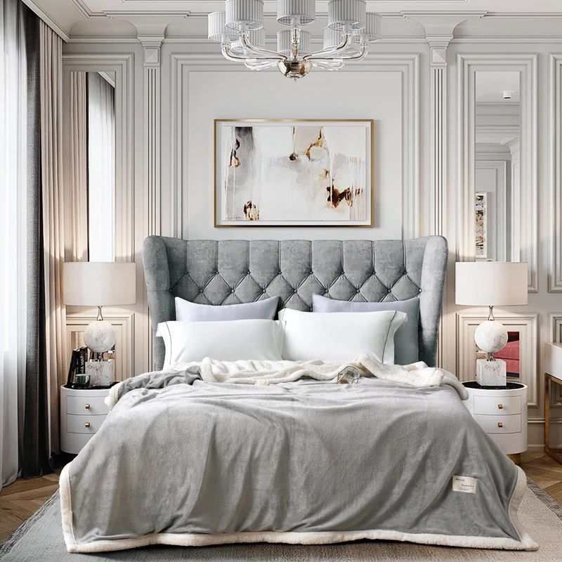 LREA одеяло и пододеяльник два вида использования американский стиль овечья кожа materia супер утолщенное одеяло s