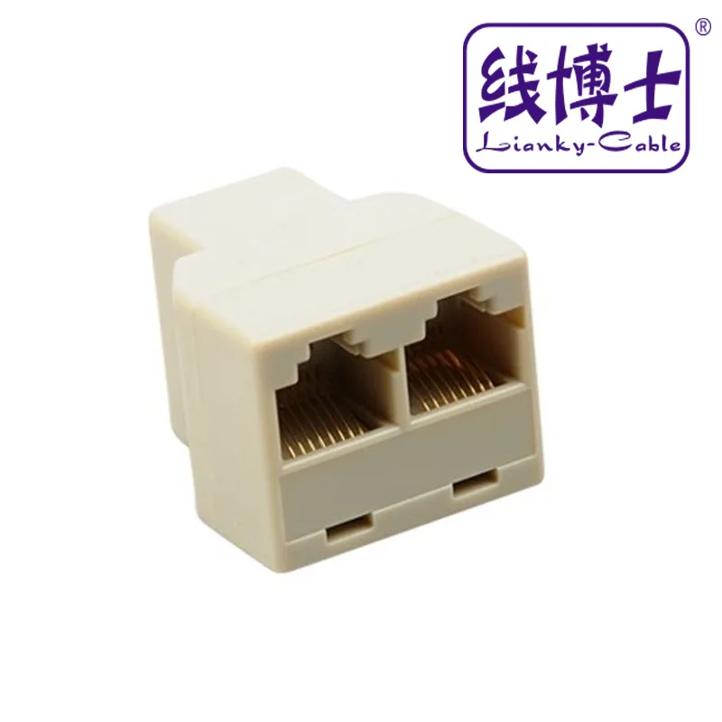

Cable Seperater Three-way Tee RJ45 Adapter One Divided into Two Extended Port Computer Demultiplexer