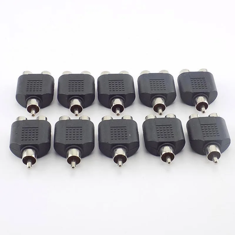 5x RCA штекер на 2 гнездовая контакт-деталь RCA AV Разъем для аудиокабеля IN-LINE конвертер Разъем для CCTV камеры безопасности L19