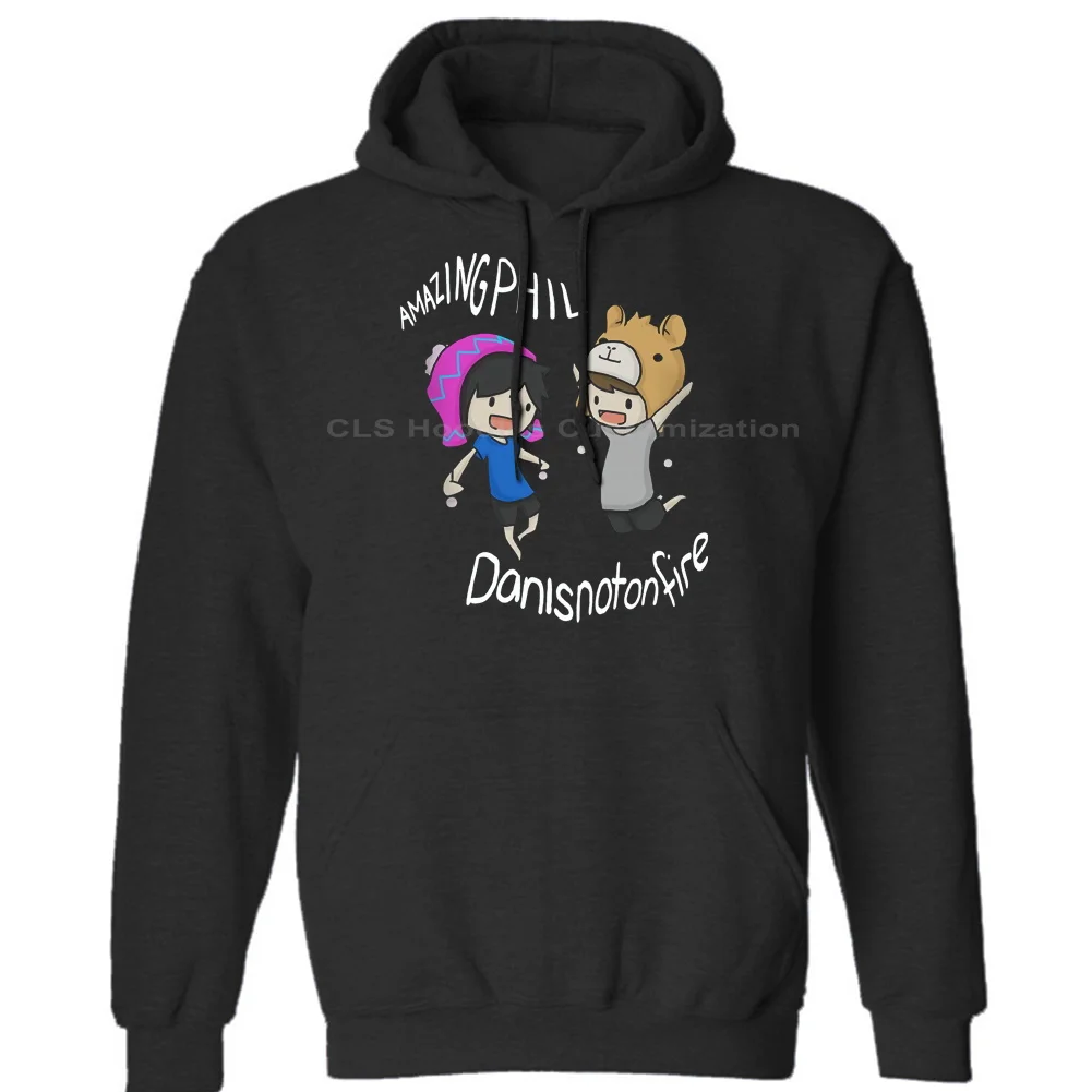 DAN &amp PHIL Youtuber Amazingphil danisnotonfire мужские унисекс (женские) зимние толстовки бесплатная