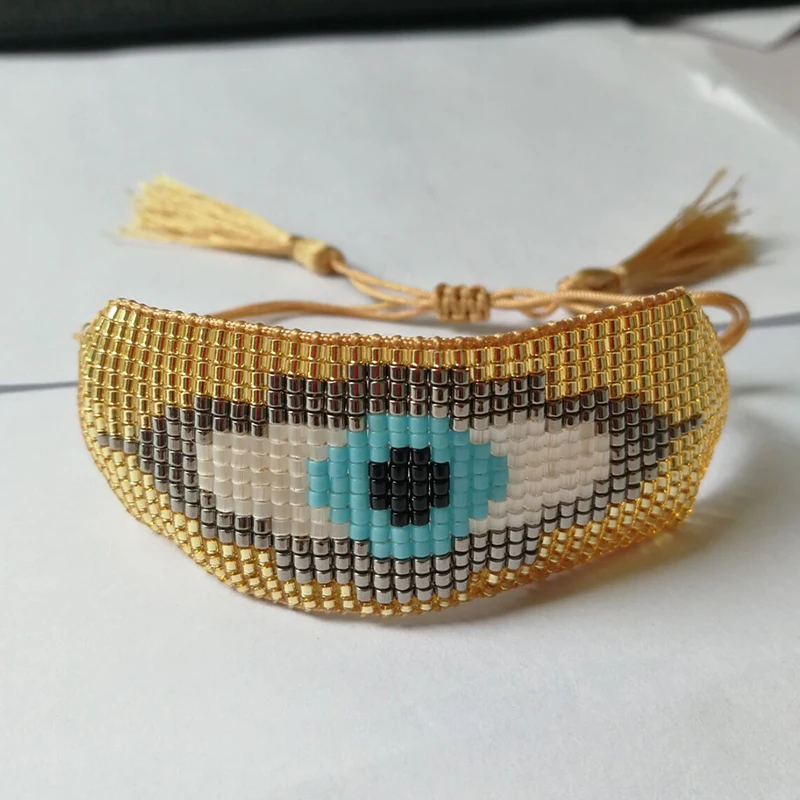 SHINUS BOHO MIYUKI браслет из бисера для женщин MIYUKI Joyeria Турецкий Дурной глаз браслет мужские ювелирные изделия Pulseras Mujer ручной работы