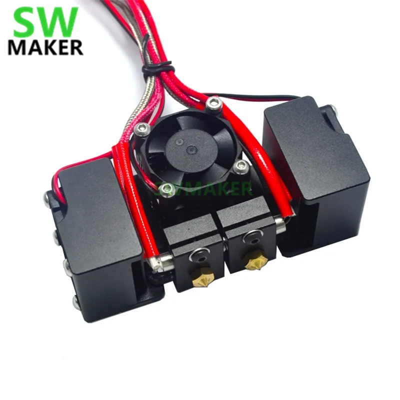 Impressora 3d Atualizaram a Quimera Mais Mais a Cor Dobro em para Fora a Cabeça da Extrusora com Fanduct sem Emenda para 1.75 mm as Peças da