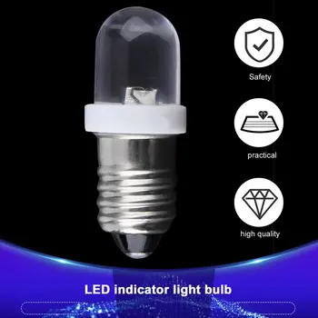 

100% brand new and high quality Low power consumption E10 LED Screw Base Indicator Bulb Cold White 6V DC