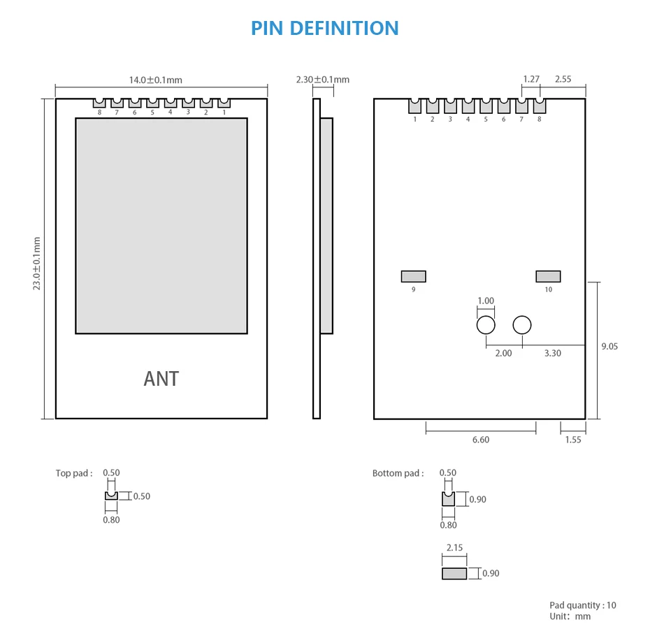 E01-2G4M13S nRF24L01P PA (10)
