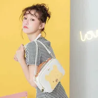 Disney Mickey Mouse Lady Camera Bag Cartoon Cute PU Leather Messenger Soulder Bag Fashion Mickey Minnie Small Handbag Square Bag 4