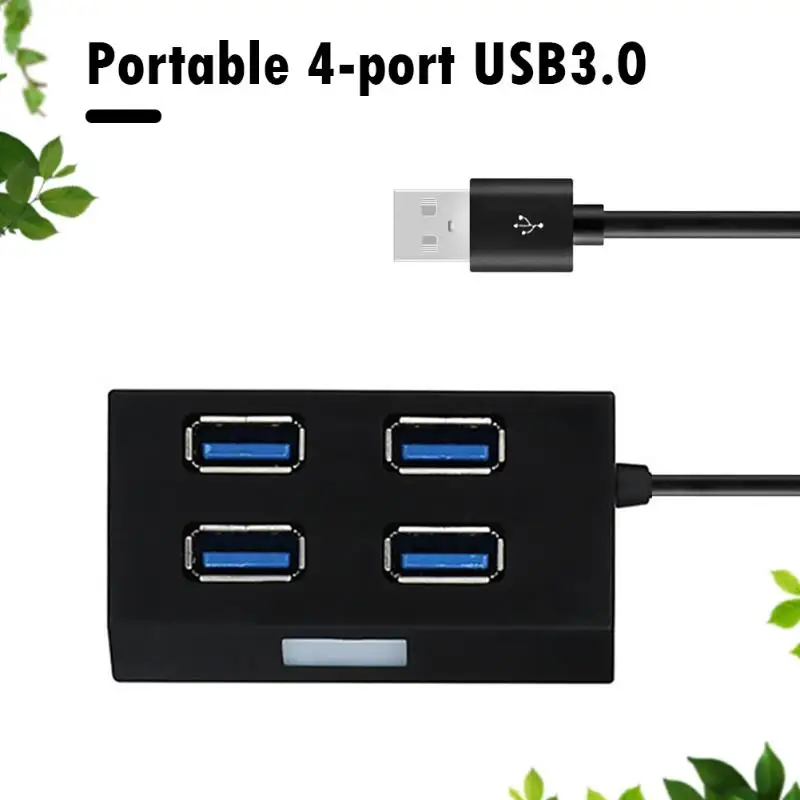 Портативный 4 Порты мини usb-хаб сплиттер с достаточной прочностью и пересеченность внешний адаптер конвертер для стационарного персонального компьютера