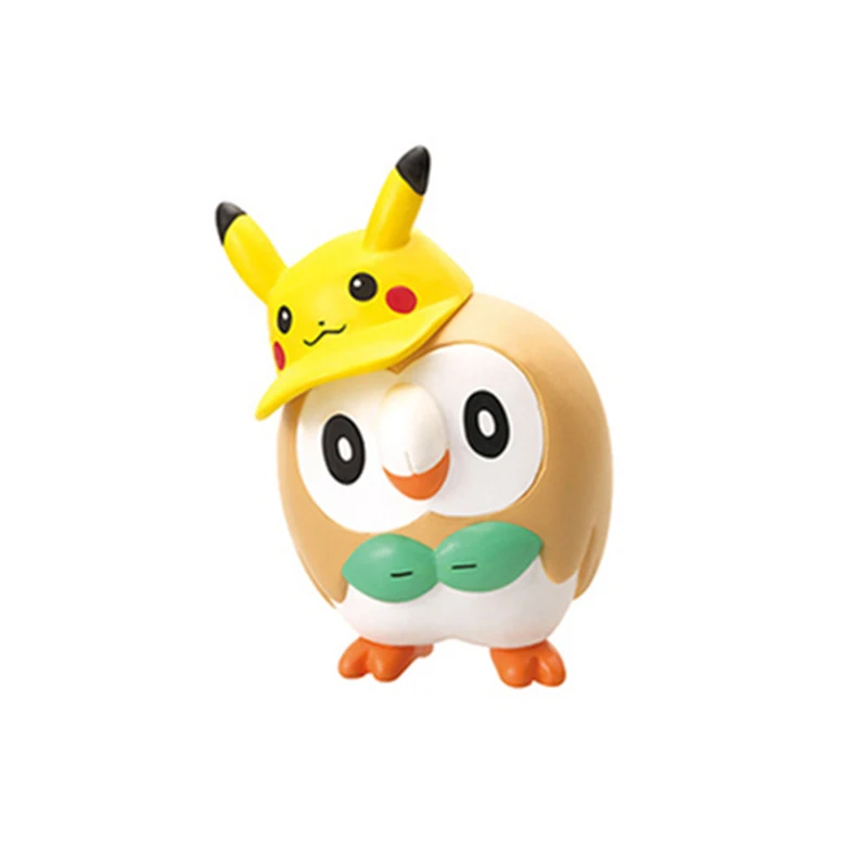 6 шт./компл. Kawaii аниме Pika Psyduck Slowpoke Rowlet Piplup фигура куклы игрушки мультфильм ПКМ фигуркы игрушки подарки для детей