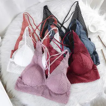 

Beauty Lace Bralette Women Sexy Bras Solid Color Wire Seamless Push U Bras Free Bra Sexy Bra Up Lingerie Deep For Women V3L7