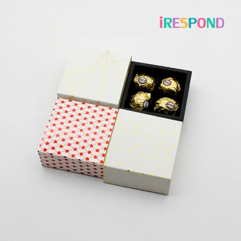 

10PCS Small Chocolate Gift Box With Inserts Birthday Cardboard Drawer Box Packaging Wedding Party Favor Paper Candy Bronzing