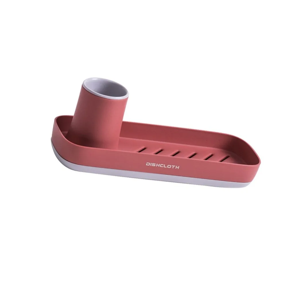 Toothbrush Soap Storage Rack Kitchen Sink Sponge Wiper Cleaning Tool Countertop Storage Organizer Durable