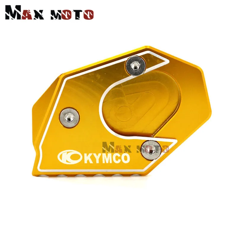 Для KYMCO Xciting 250 300 400 Xciting250 Xciting300 мотоциклетная боковая подставка увеличитель пластина подставка увеличение расширение с логотипом - Цвет: Gold