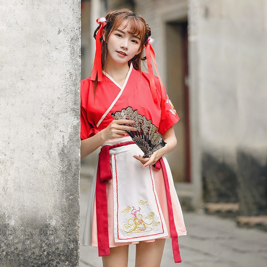 Hanfu/Новинка года; сезон лето; танцевальный костюм; праздничная одежда; народное платье для женщин; винтажные вечерние костюмы для танцев на сцене; китайский стиль; Vestidos