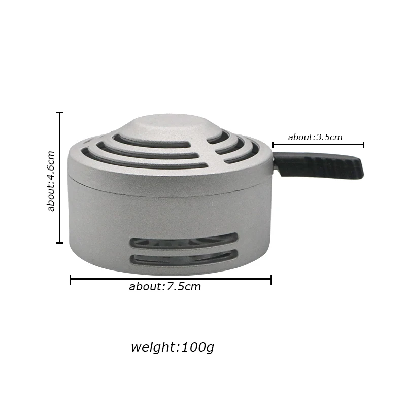 1PC Hookah Charcoal Holder Shisha Aluminum alloy Chicha Cachimbas Water Pipe Metal Heat Management Carbon Holder Accessories 6