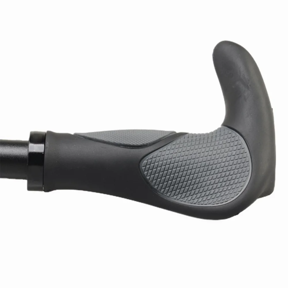 

1 Pair Parts TPR Rubber Comfort Black Bicycle Grips Handle Cover Ergonomic Sleeve Antislip Lock On Horn Sports Shock Absorption