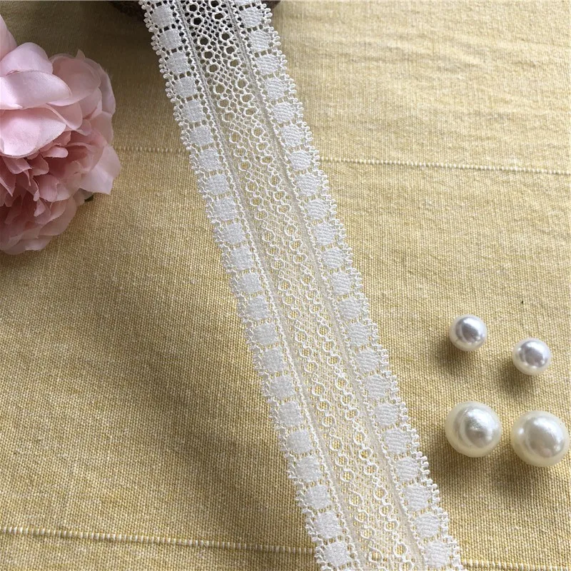 3.5cm S1912 white high quality elastic lace ribbon diy apparel sewing fabric handmade material trim garment accessories | Дом и сад
