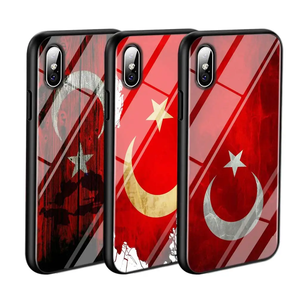 Черный чехол для iPhone 11 11Pro Max флаг Турции арт для iPhone X XR XS Max 8 7 6 6S Plus 5S глянцевый чехол для телефона