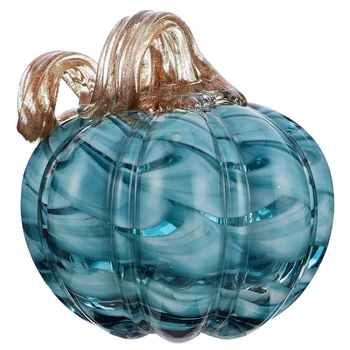 

1Pc Pumpkin Ornament Creative Desktop Ornament Glass Craft for Office Household