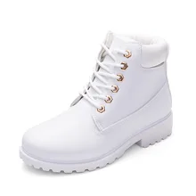 Дизайнерские зимние женские ботильоны; теплые белые ботинки на меху; женские ботинки на шнуровке; Bota Feminina; botas mujer