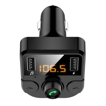 

Wireless Connection Hands-Free Car Kit Fm Transmitter Modulator Plastic Car Charger Dual Usb 5.0 Audio Music Mp3 Player