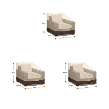 

Waterproof Dust-Proof Patio Chair Covers Lounge Deep Seat Cover Heavy Duty and Waterproof Outdoor Lawn Patio Furniture Covers