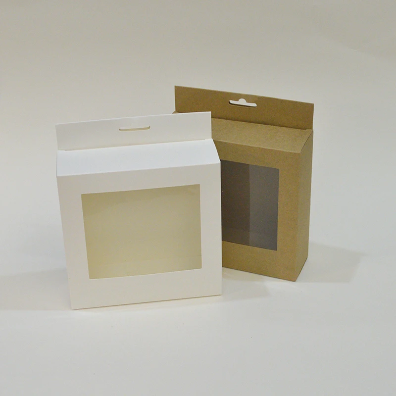 

10pcs Gift Box packaing With Window Box Packaging For Display Craft Paper Box Large Gift Boxes Mobile Phone Accessory Package