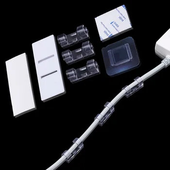 

3 Color Socket Holder Silicone Cable Organizer Electric Wire Management Clips Holder For Mouse Keyboard Earphone Headset