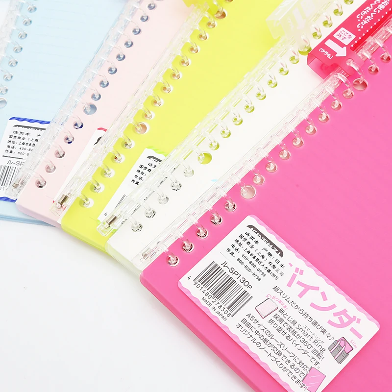 Japan KOKUYO Loose-leaf Smartring Ultra-thin B5 Binder Bend Foldable A5 Notebook Translucent Student Coil Stationery Japan KOKUYO Loose-leaf Smartring Ultra-thin B5 Binder Bend Foldable A5 Notebook Translucent Student Coil Stationery