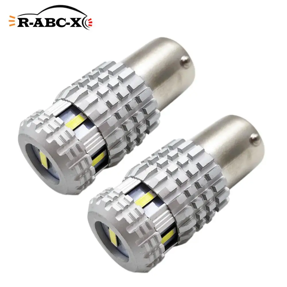 

2 pcs 1156 BA15S led bulb Canbus car turn reverse signal light auto backup lamp 10-30V Super bright 1300lm Red White